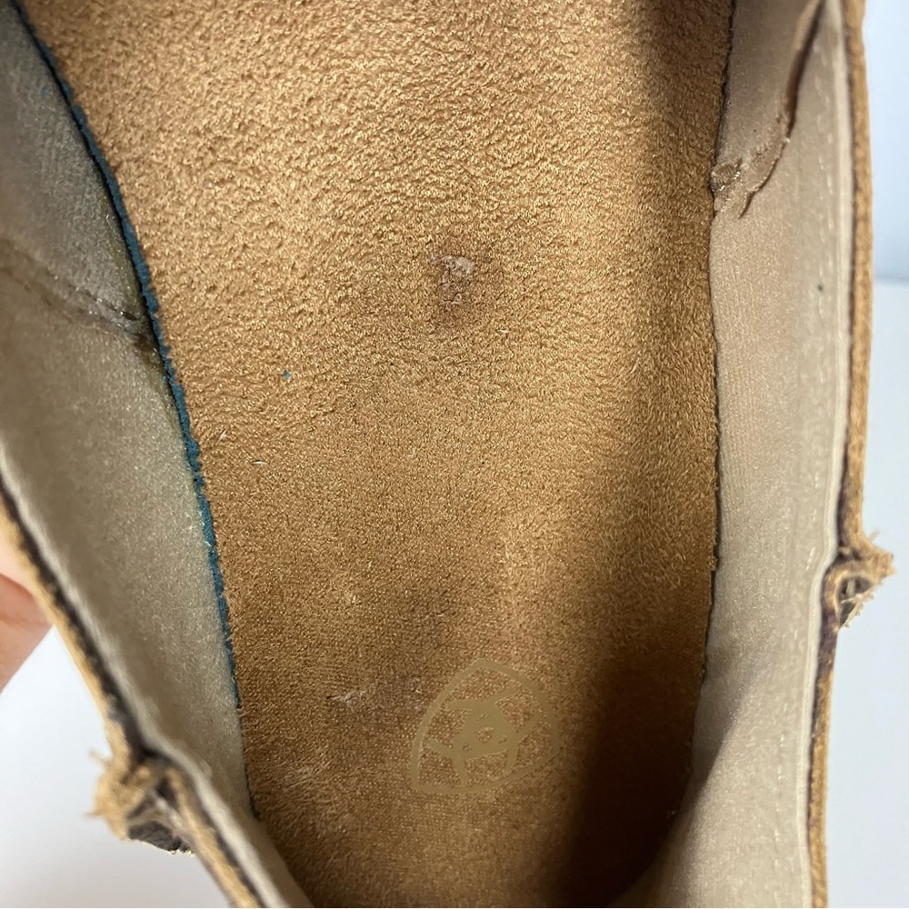 Ariat Floral Cruiser W 7.5 Brown Leather Slip On Shoes Embroidered Boho Western - Picture 12 of 16